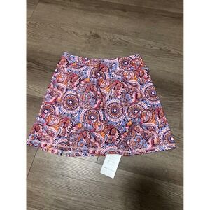 Loukeith Womens Paisley Mandala Print Athletic Skort Pink Purple Orange Tennis